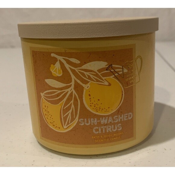 Bath & Body Works Other - Bath & Body Works SUN WASHED CITRUS 3-Wick Large Scented Candle 14.5 oz